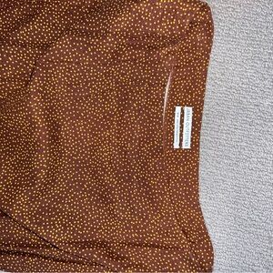 Urban Outfitters Rust Brown Skirt with Mustard Dot Print